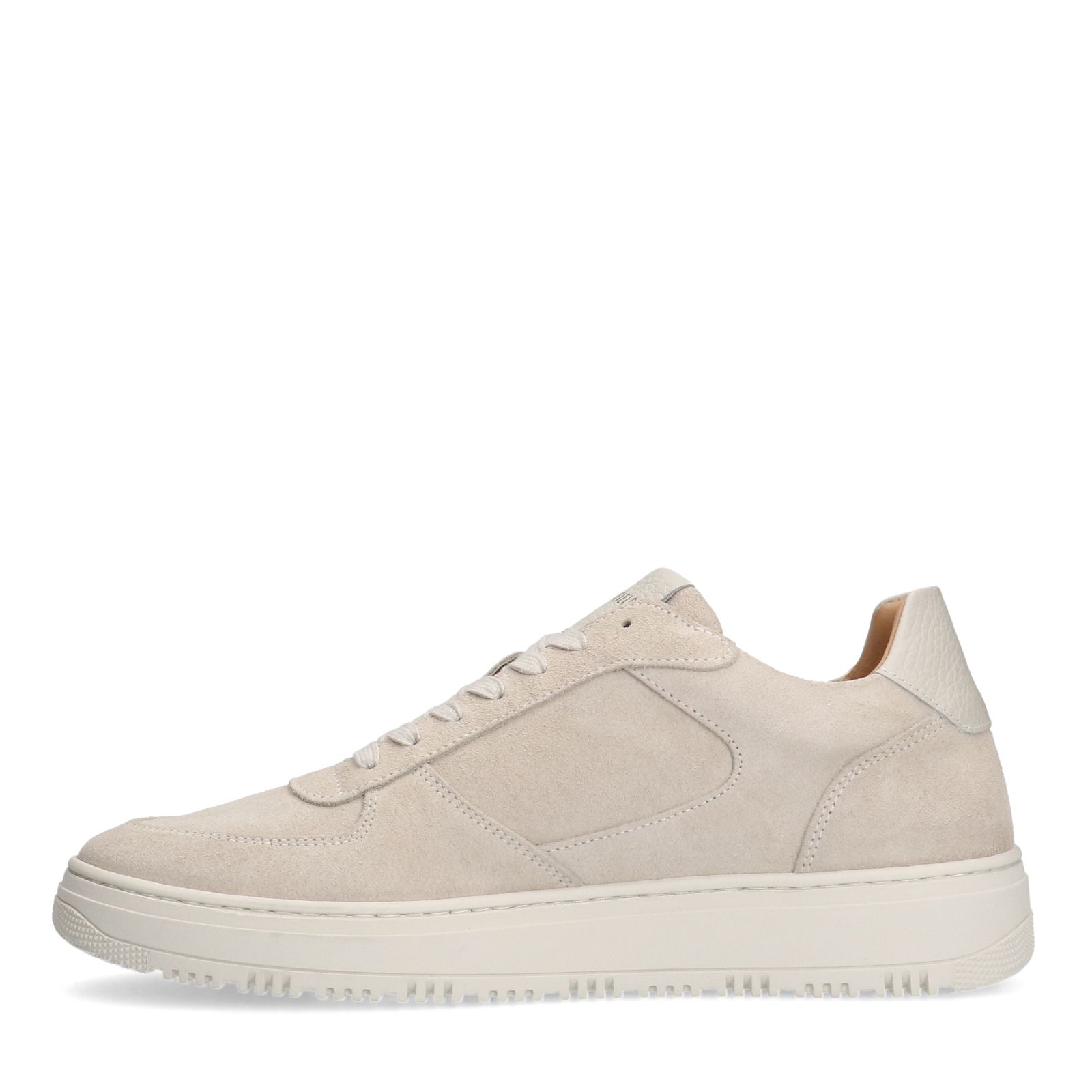 Hellgraue Veloursleder-Sneaker