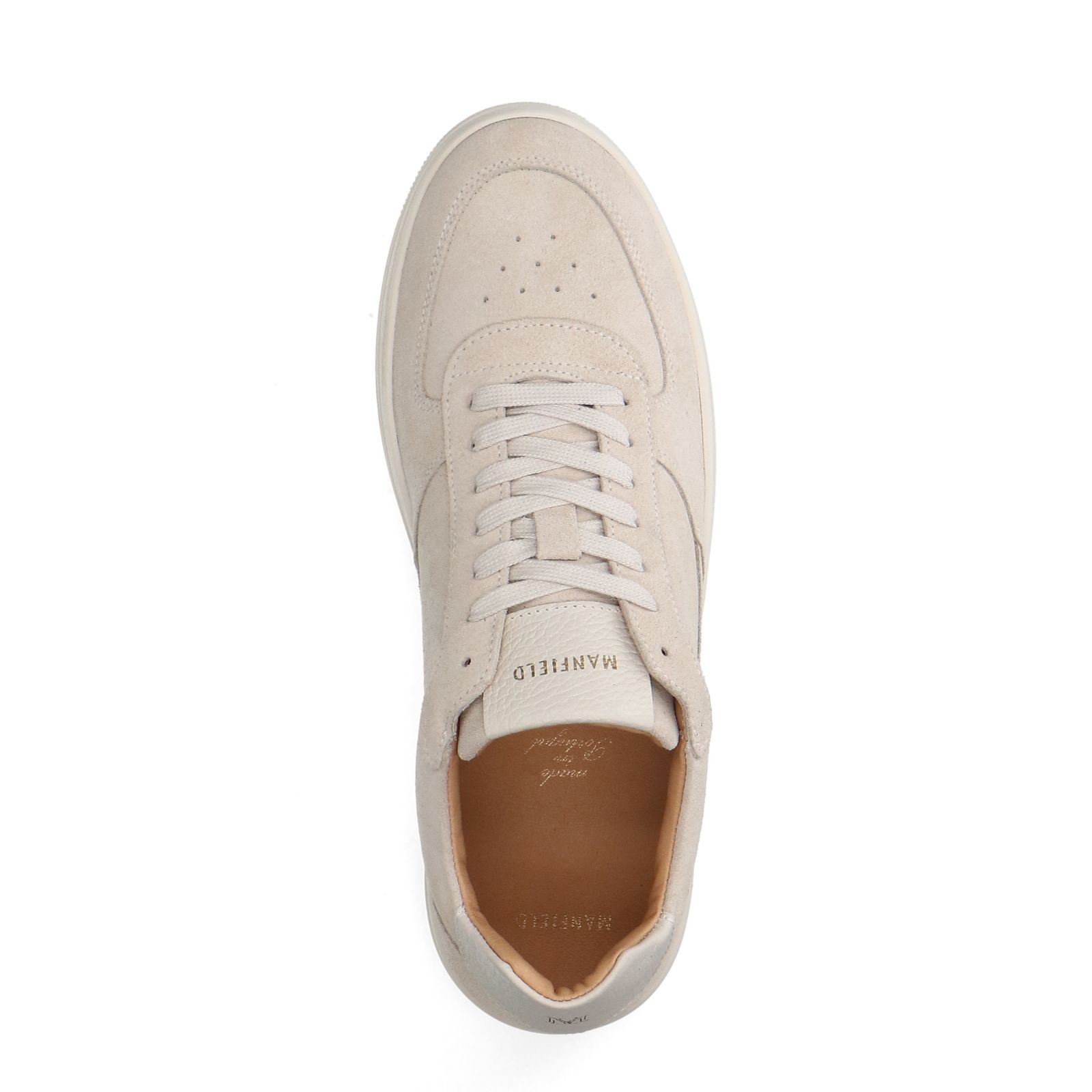 Hellgraue Veloursleder-Sneaker