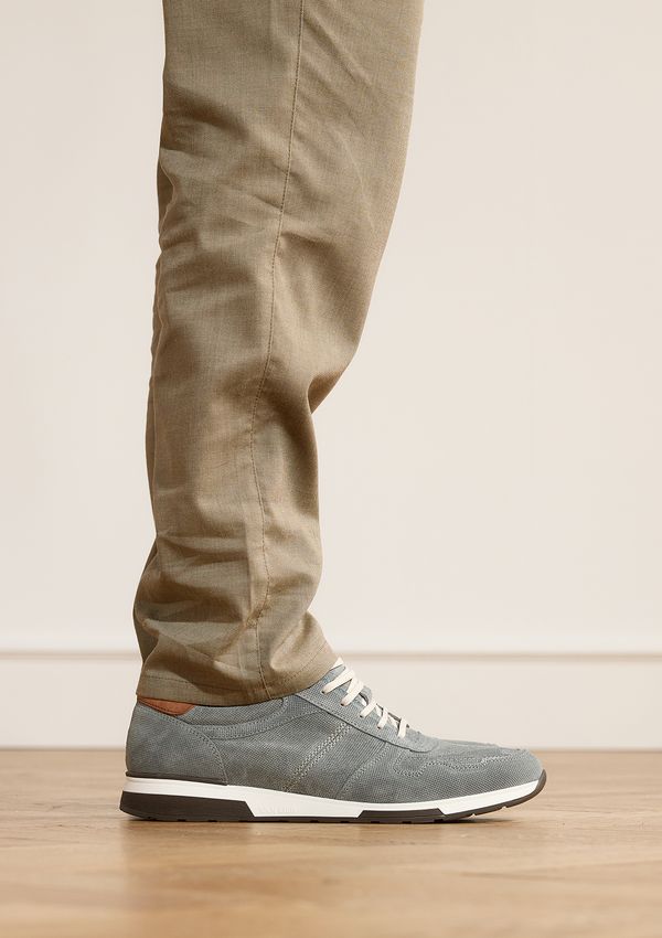 Grijze suède sneakers