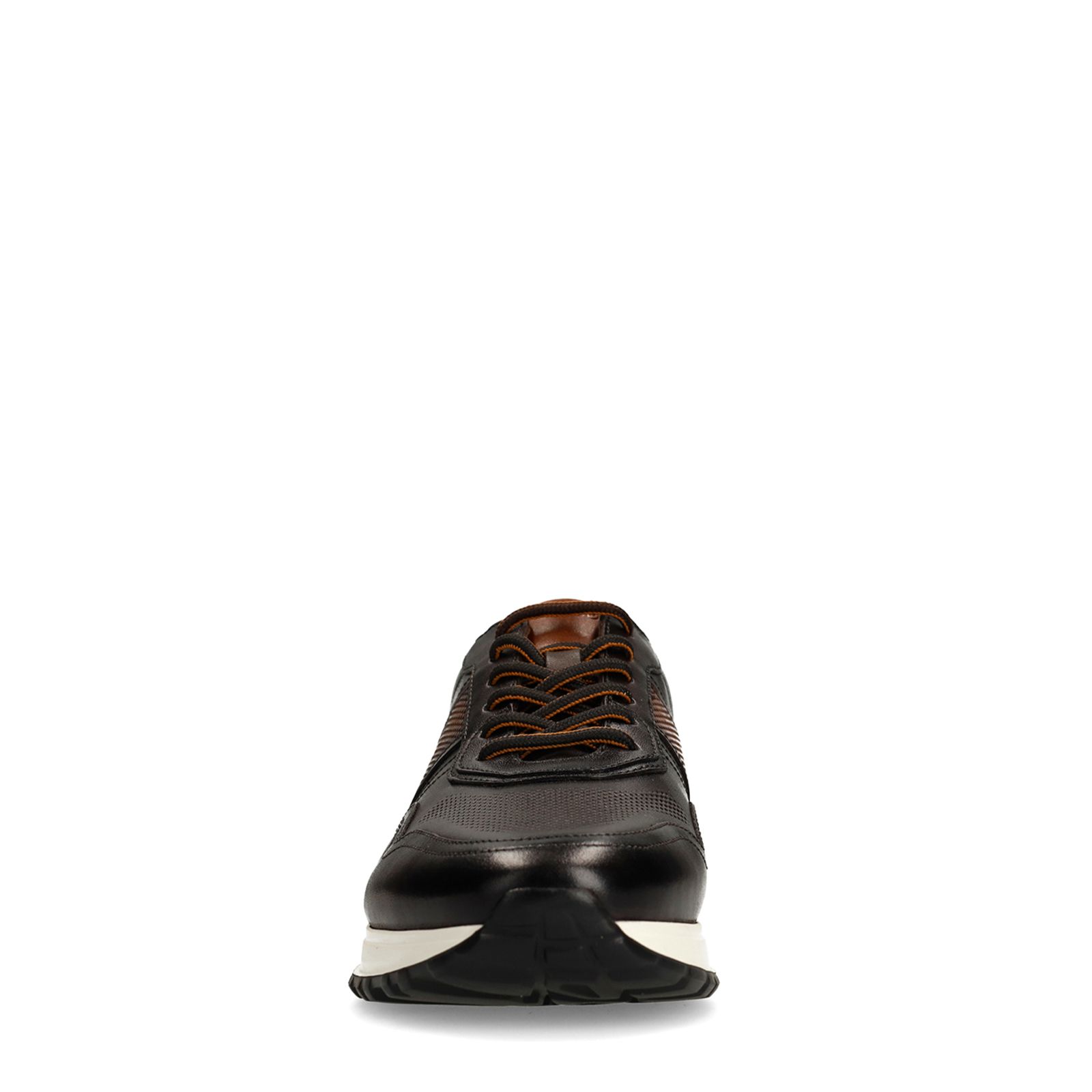 Grijze leren sneakers