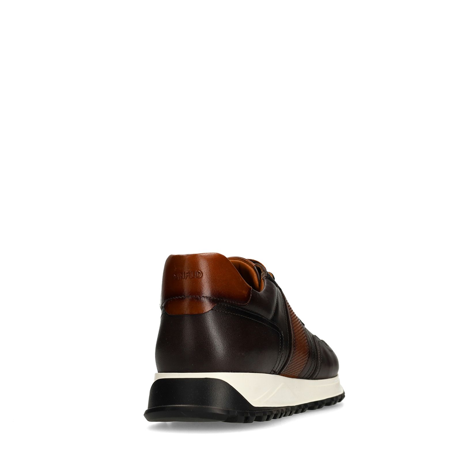 Grijze leren sneakers