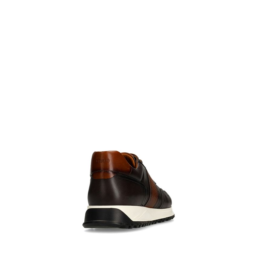 Grijze leren sneakers