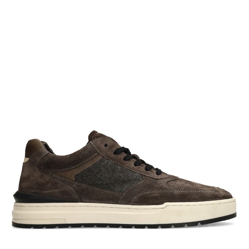 Graue Veloursleder-Sneaker
