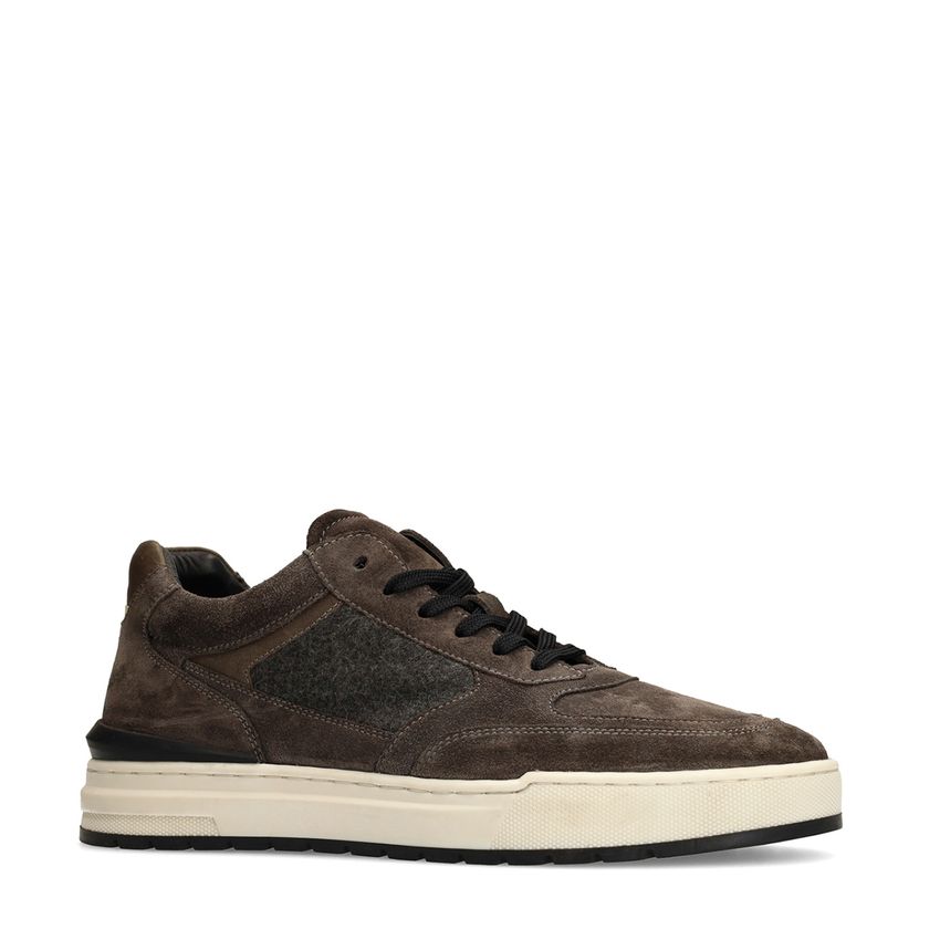 Graue Veloursleder-Sneaker