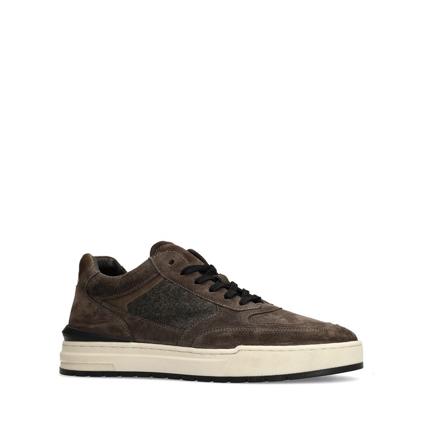 Grijze suède sneakers