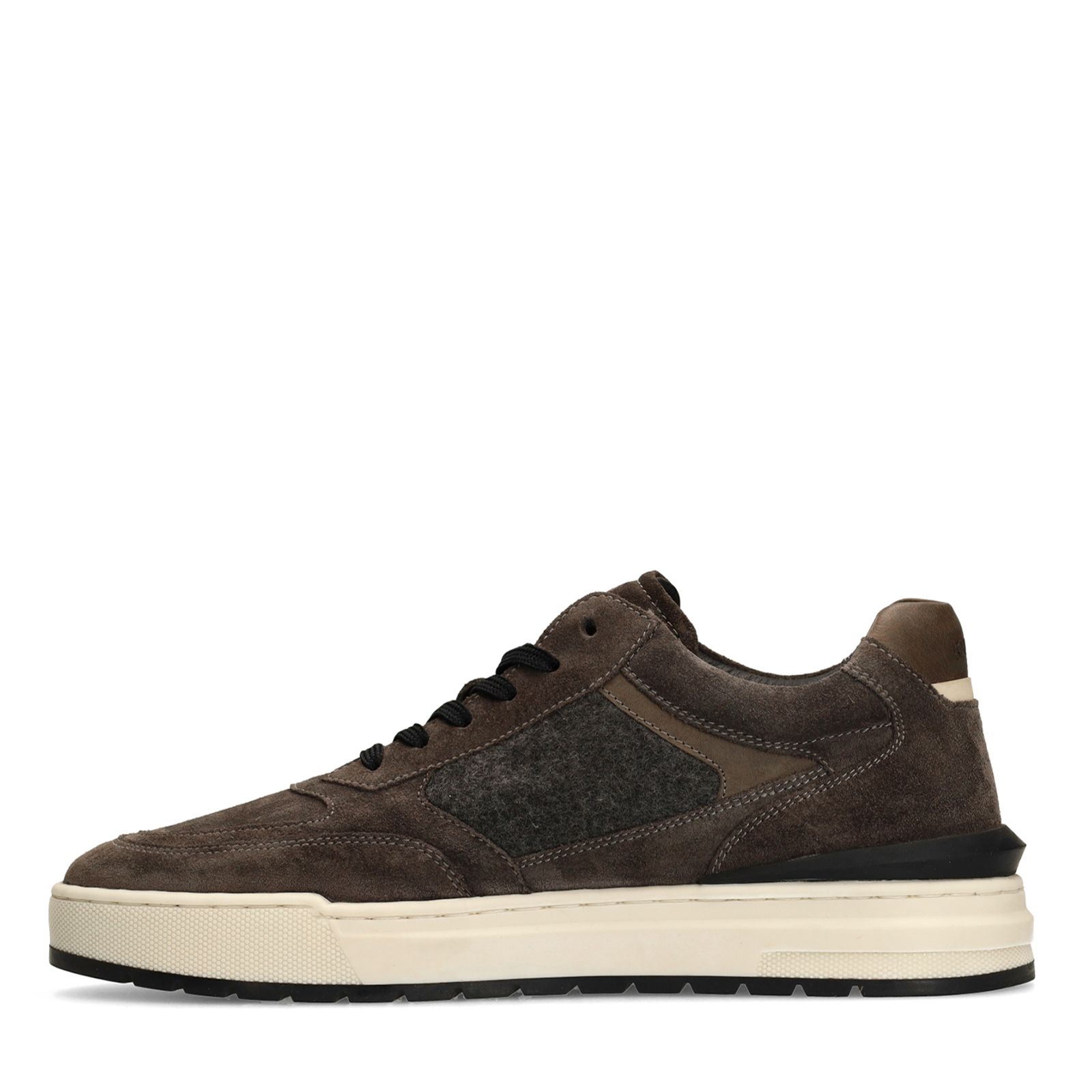 Graue Veloursleder-Sneaker