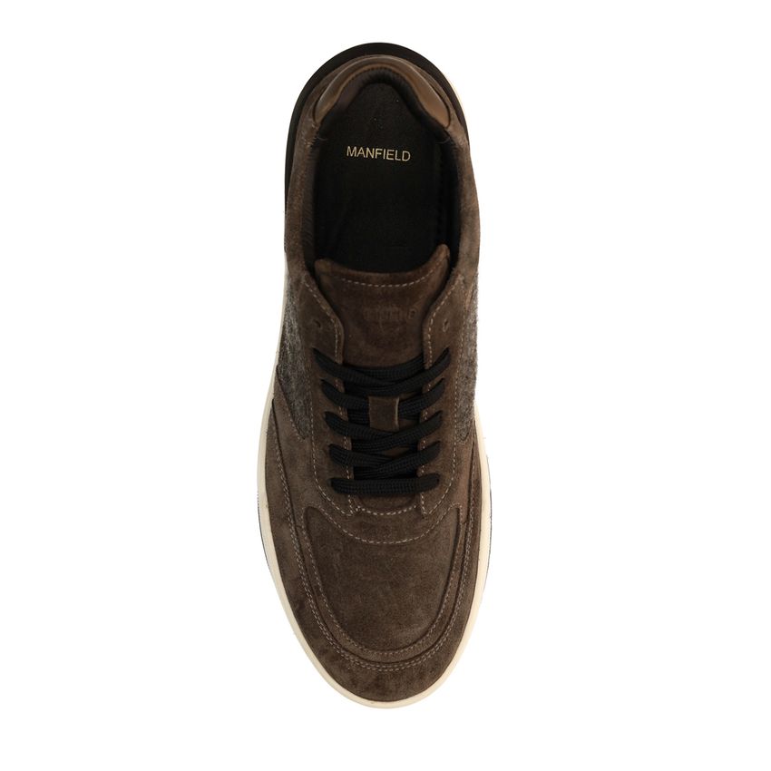 Graue Veloursleder-Sneaker
