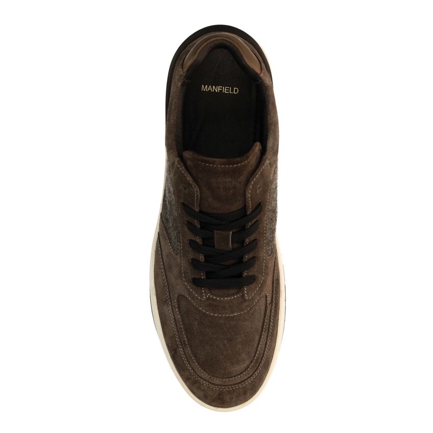 Grijze suède sneakers