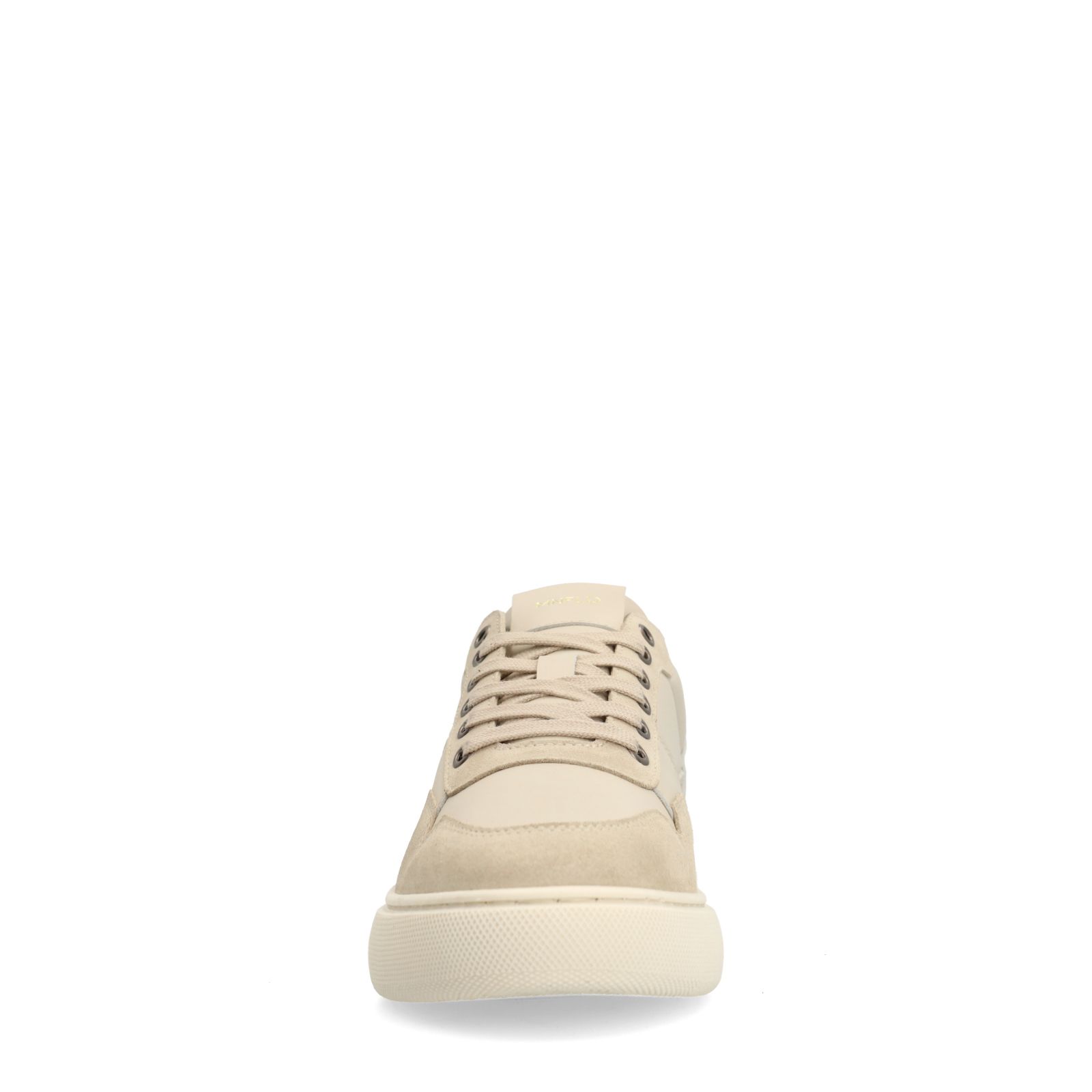Beigefarbene Veloursleder-Sneaker