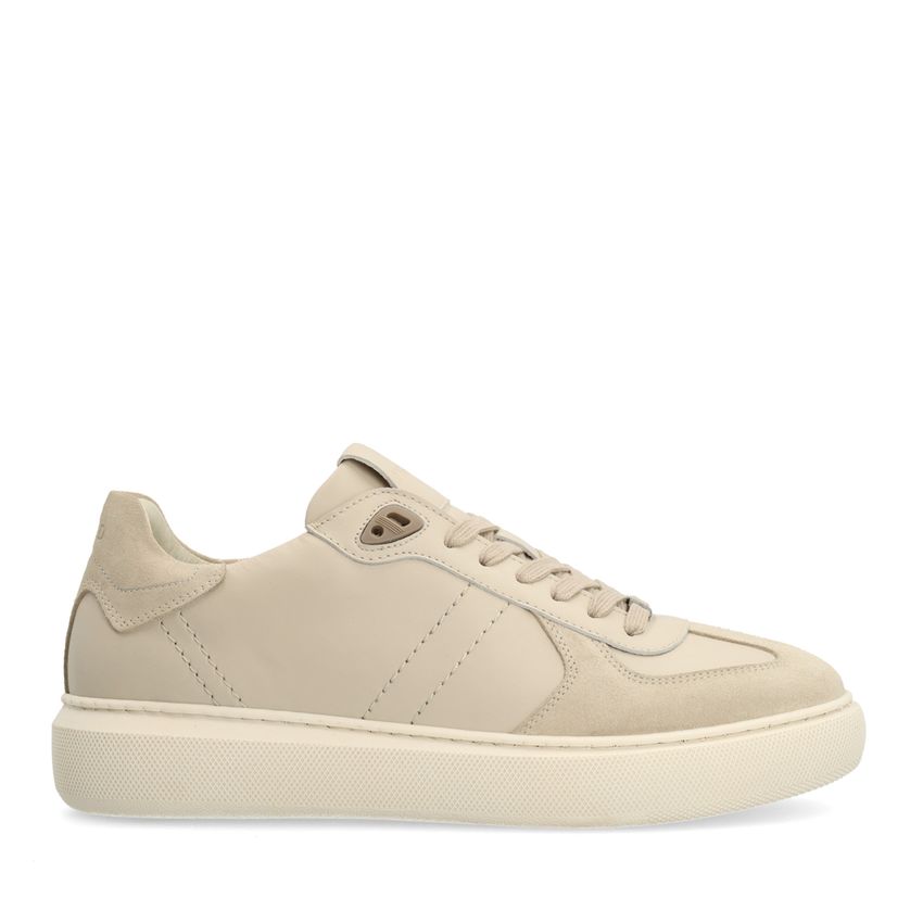 Grijze leren sneakers