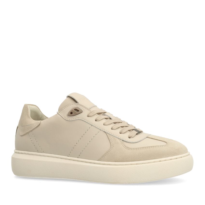 Grijze leren sneakers