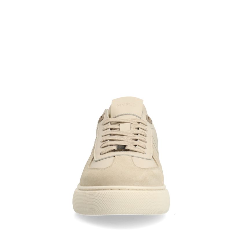 Grijze leren sneakers