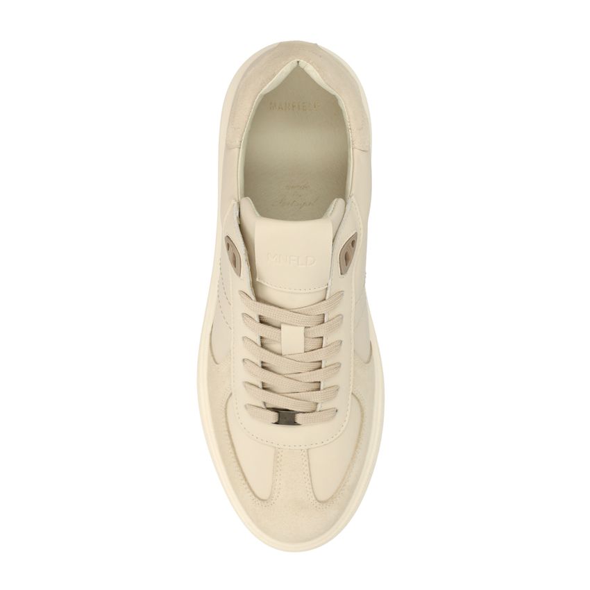 Grijze leren sneakers