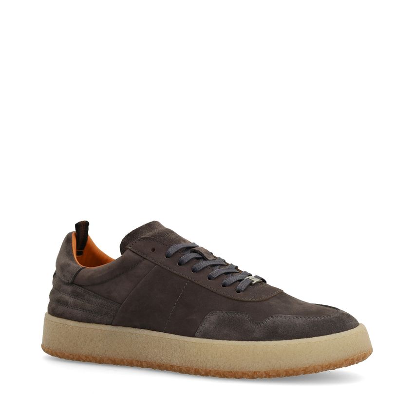 Graue Veloursleder-Sneaker
