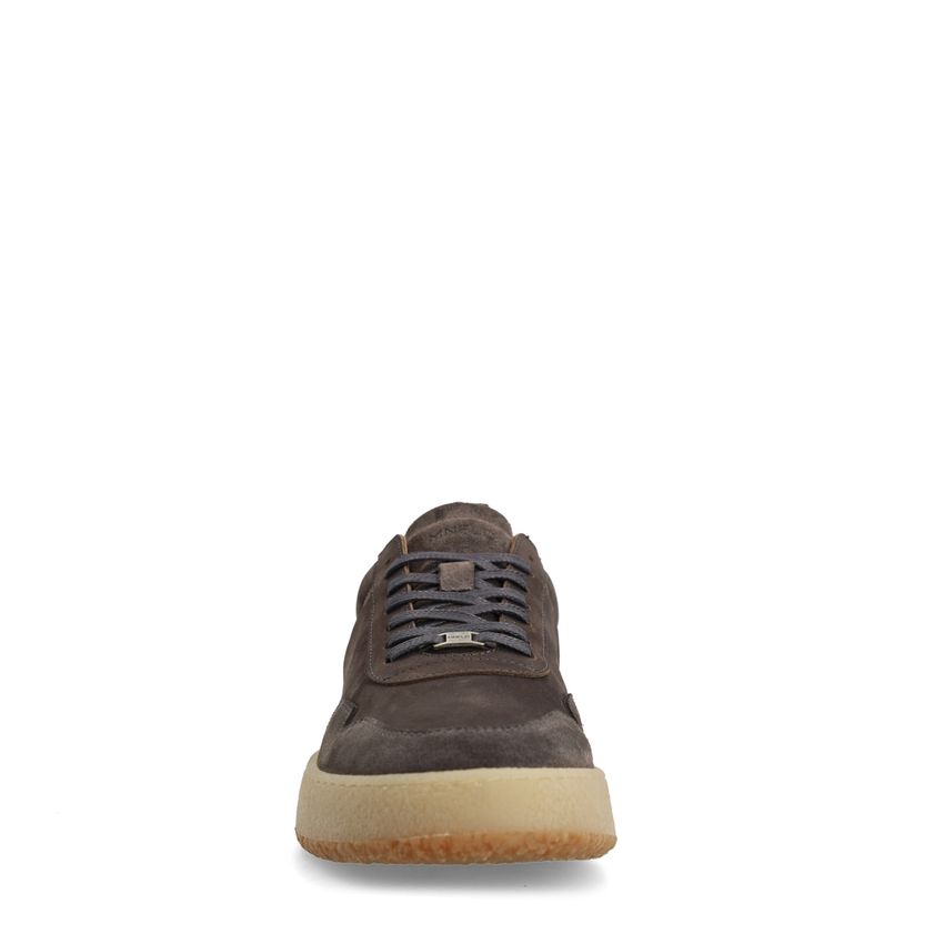 Graue Veloursleder-Sneaker