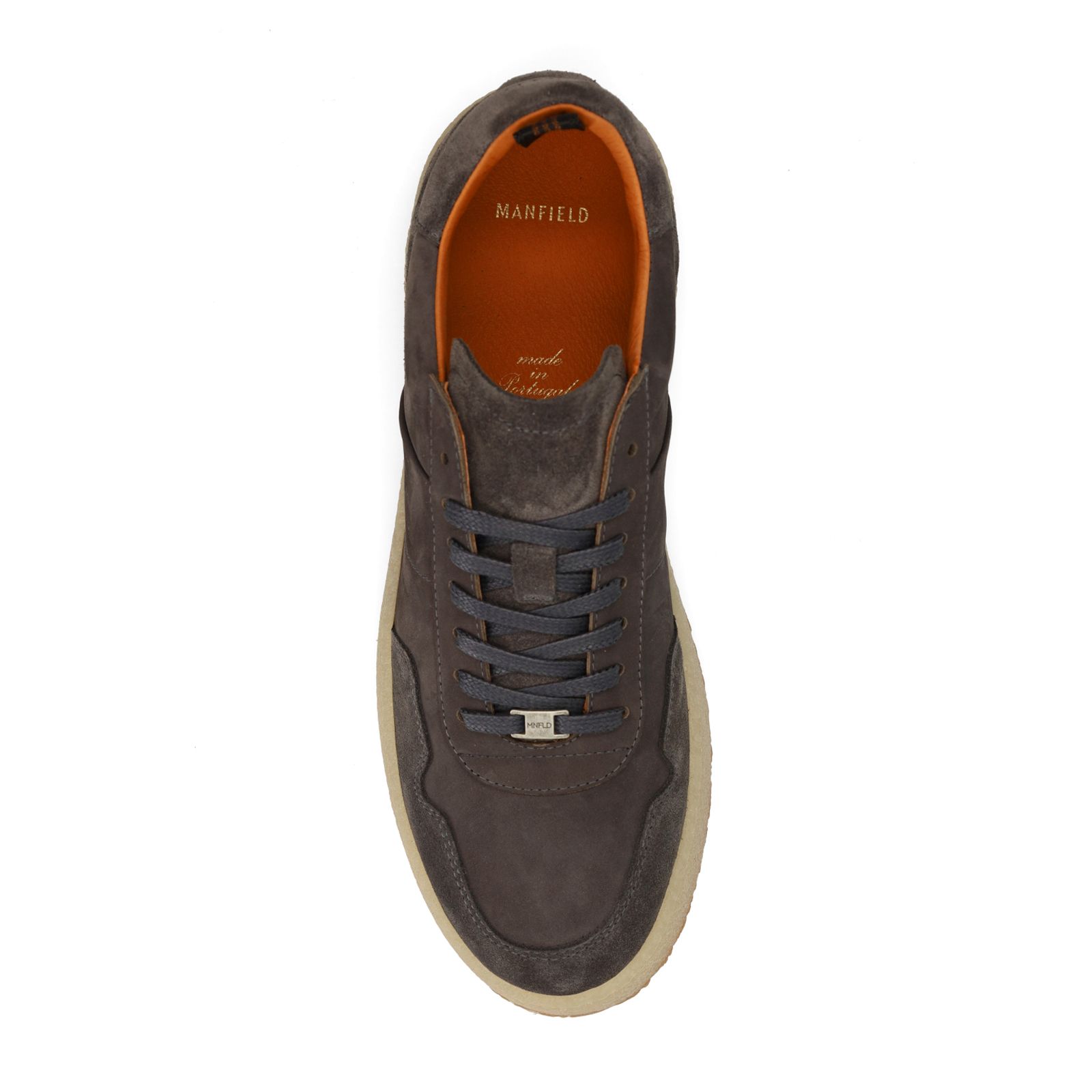 Grijze suède sneakers