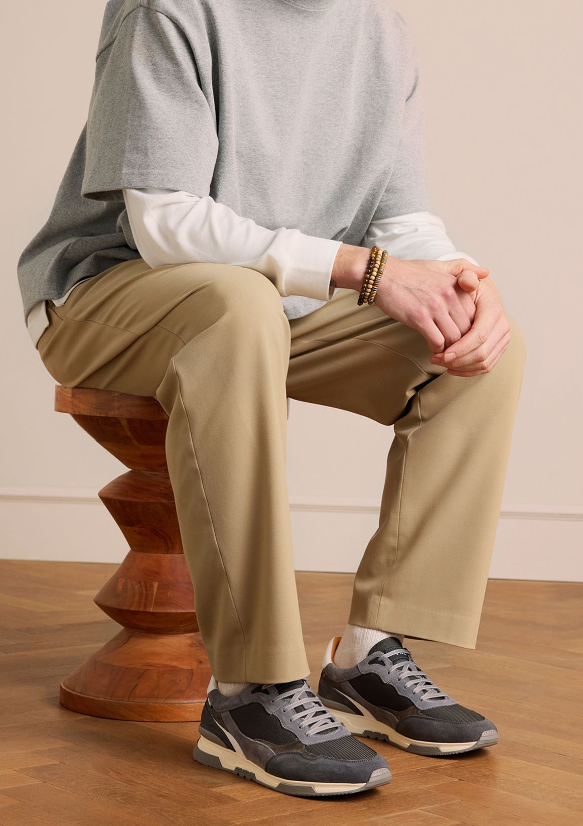 Grijze Romeo nubuck sneakers