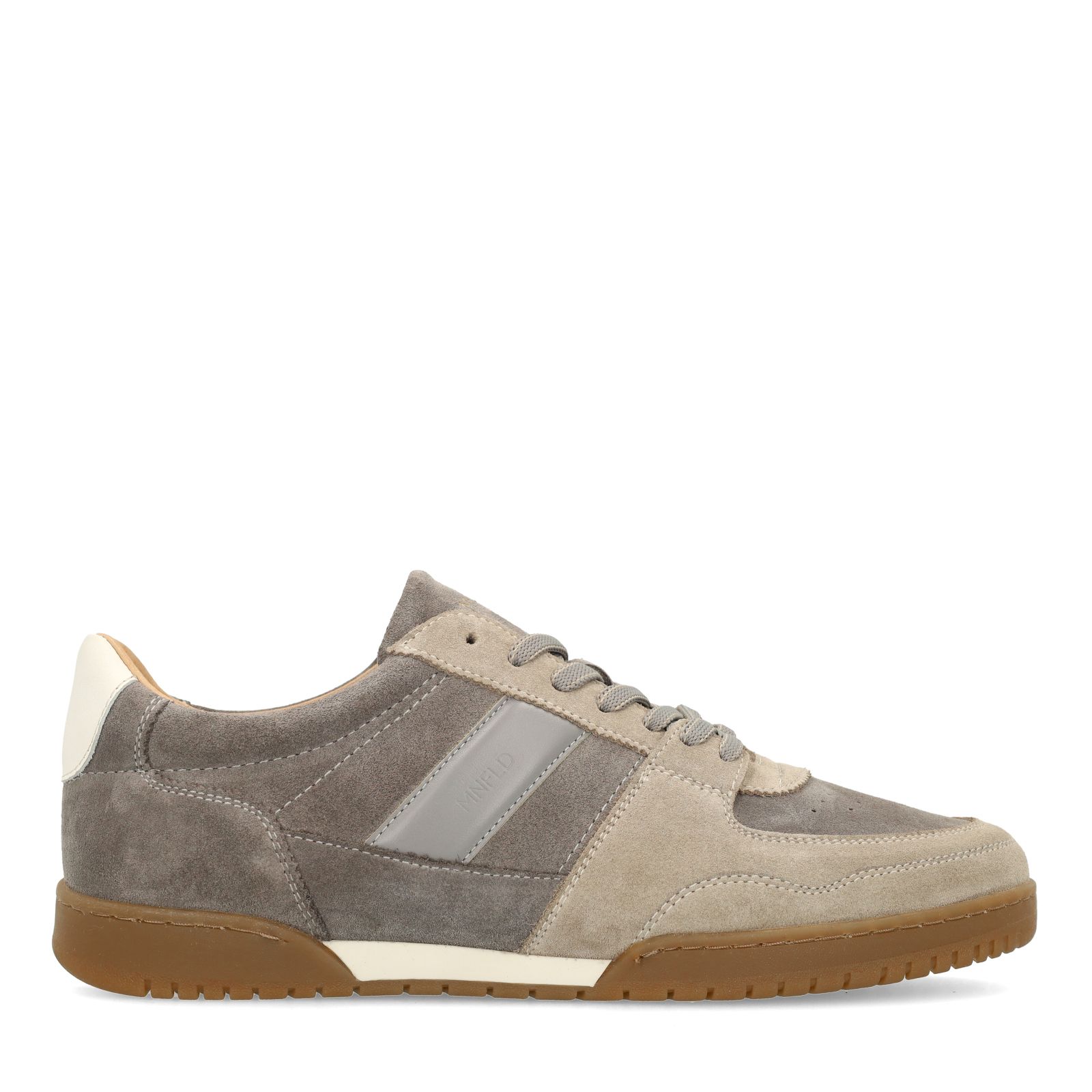Graue Veloursleder-Sneaker