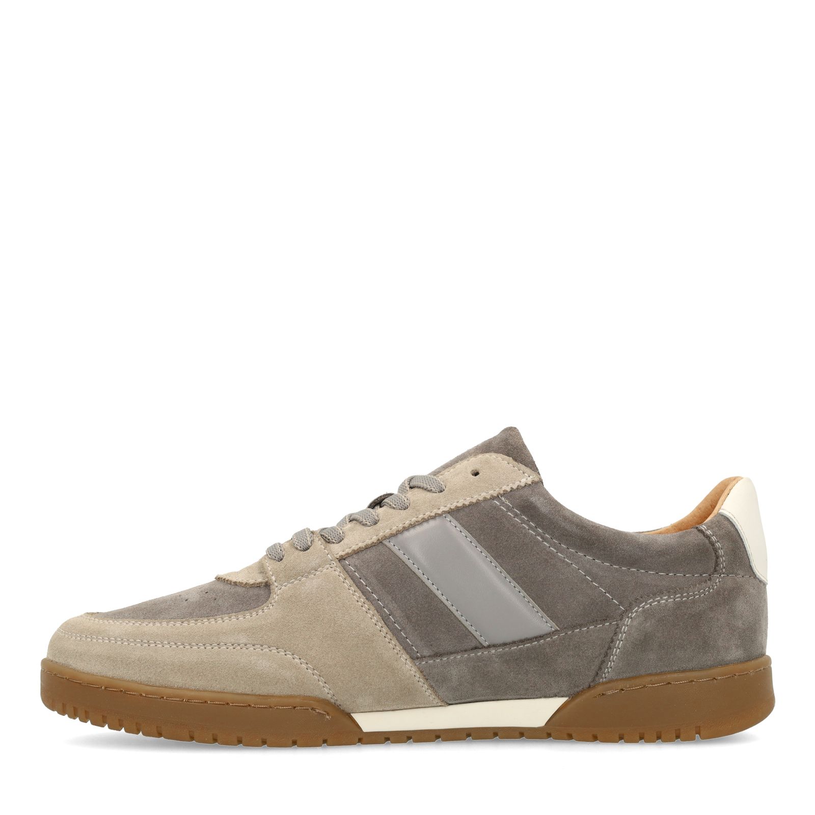 Grijze suède sneakers