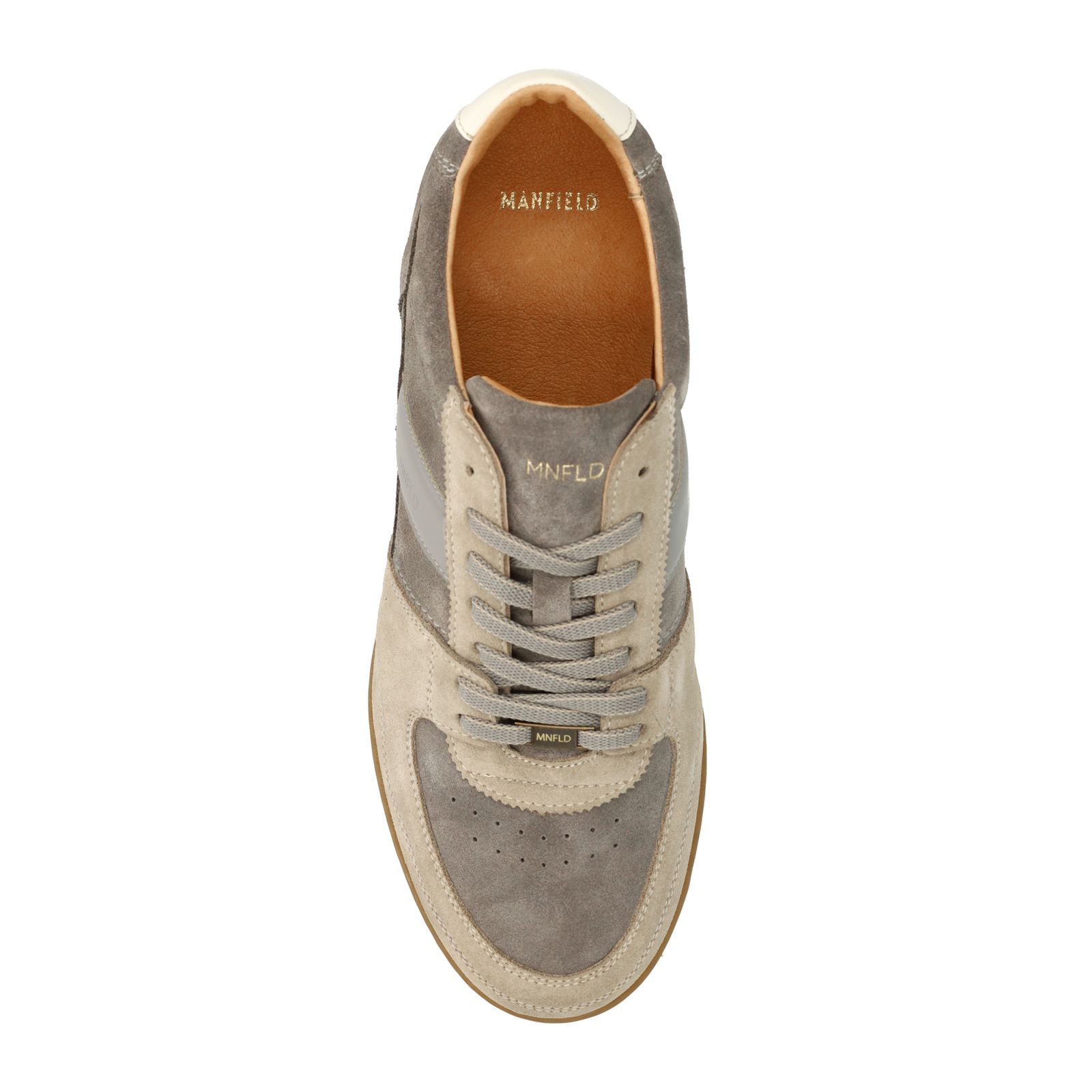 Grijze suède sneakers