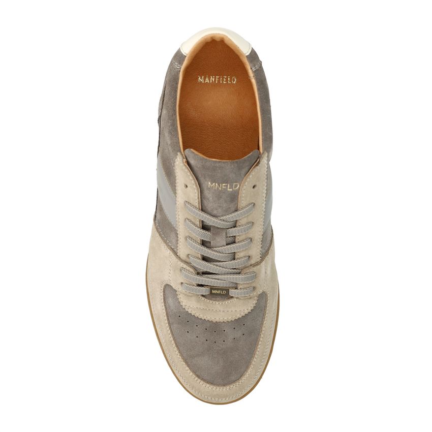 Grijze suède sneakers