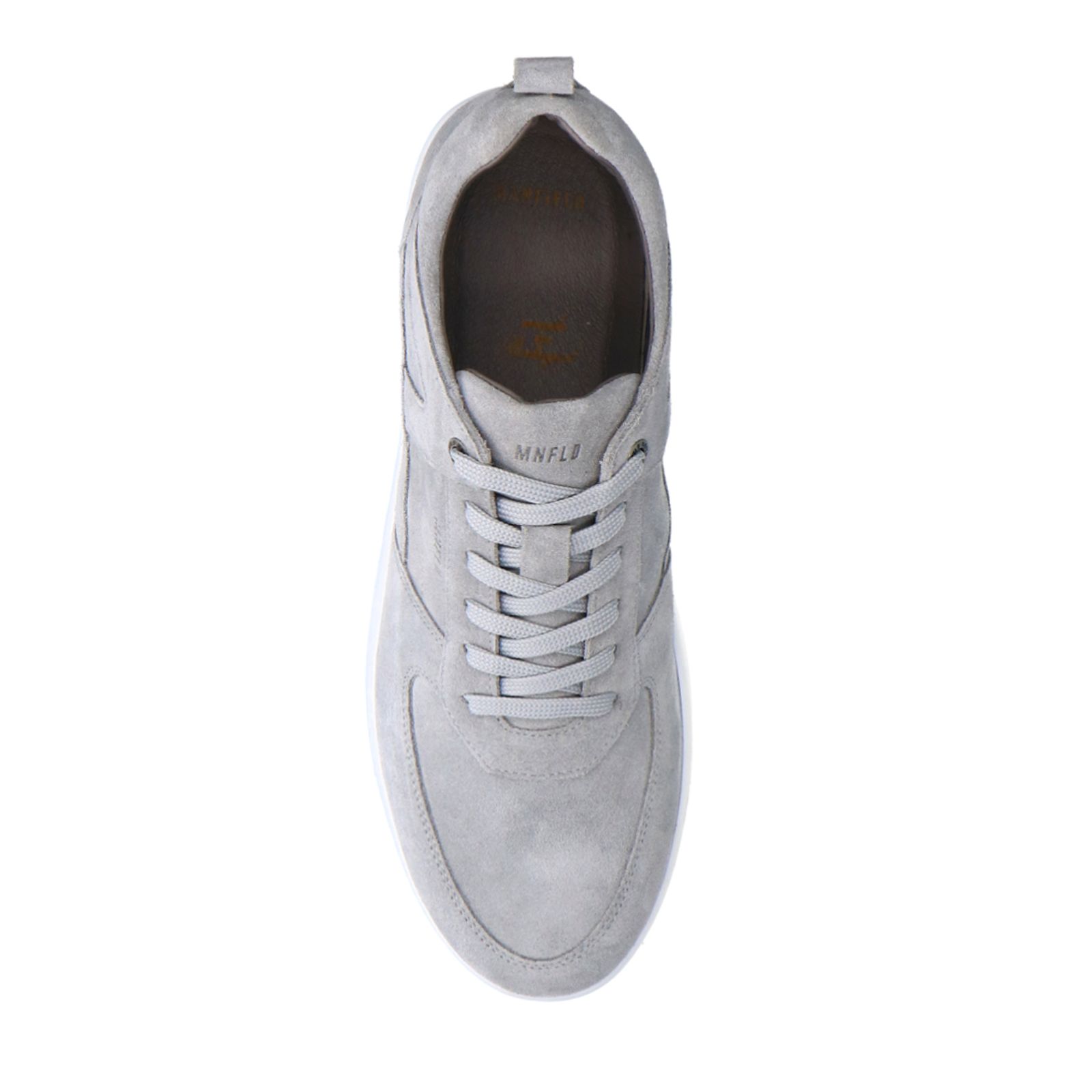 Grijze suède sneakers