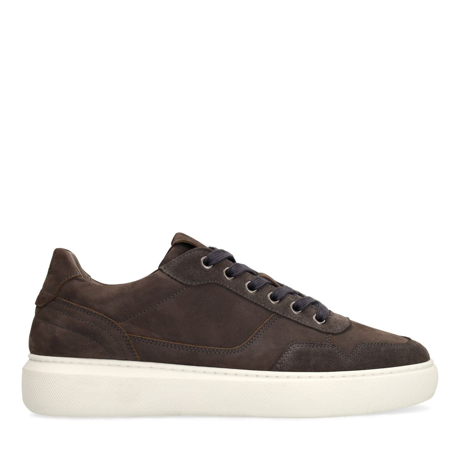 Grijze suède sneakers