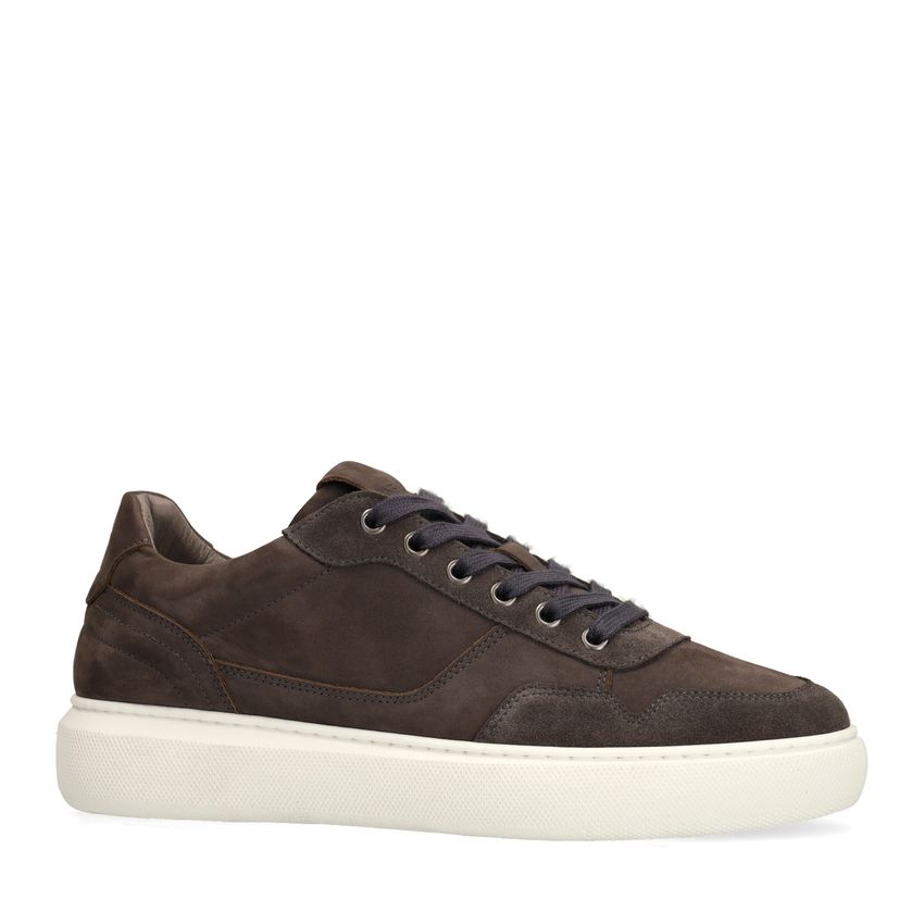 Graue Veloursleder-Sneaker