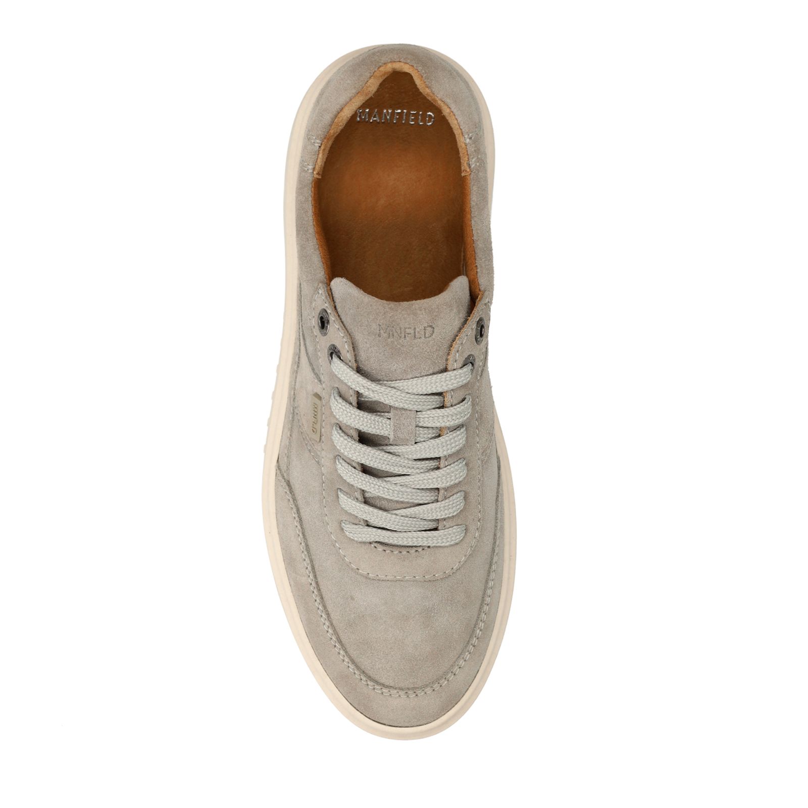 Grijze suède sneakers
