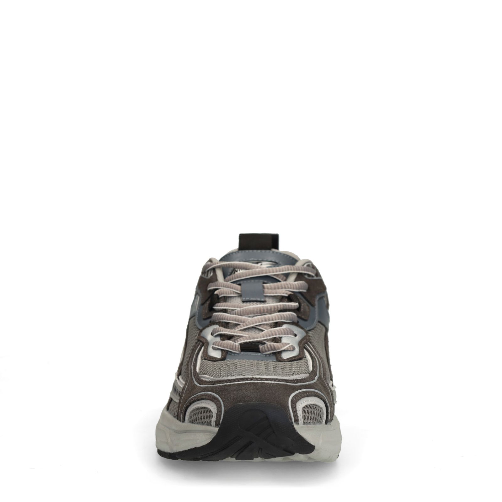 Grijze sneakers met mesh details