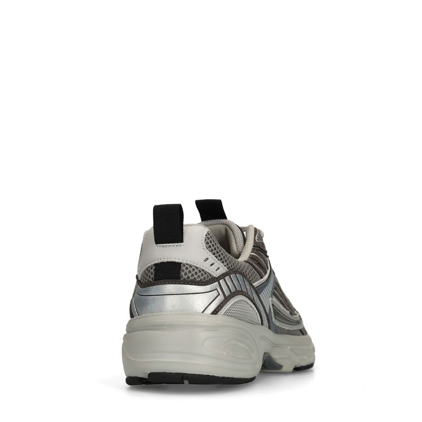 Grijze sneakers van textiel