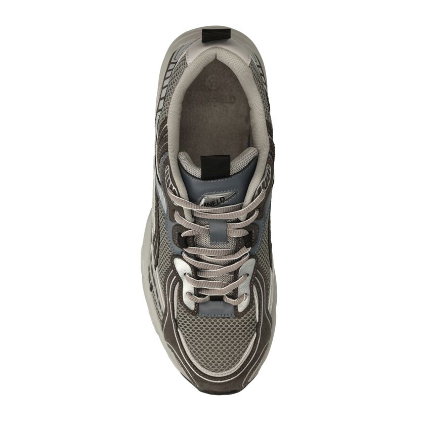 Grijze sneakers van textiel