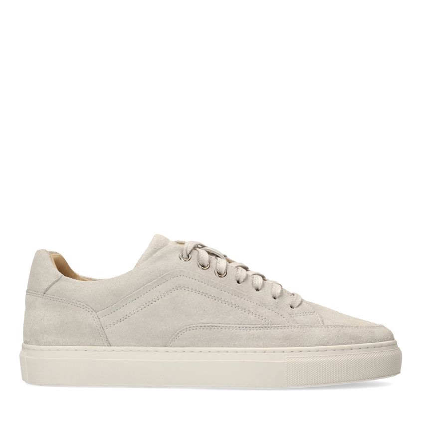 Offwhite Veloursleder-Sneaker
