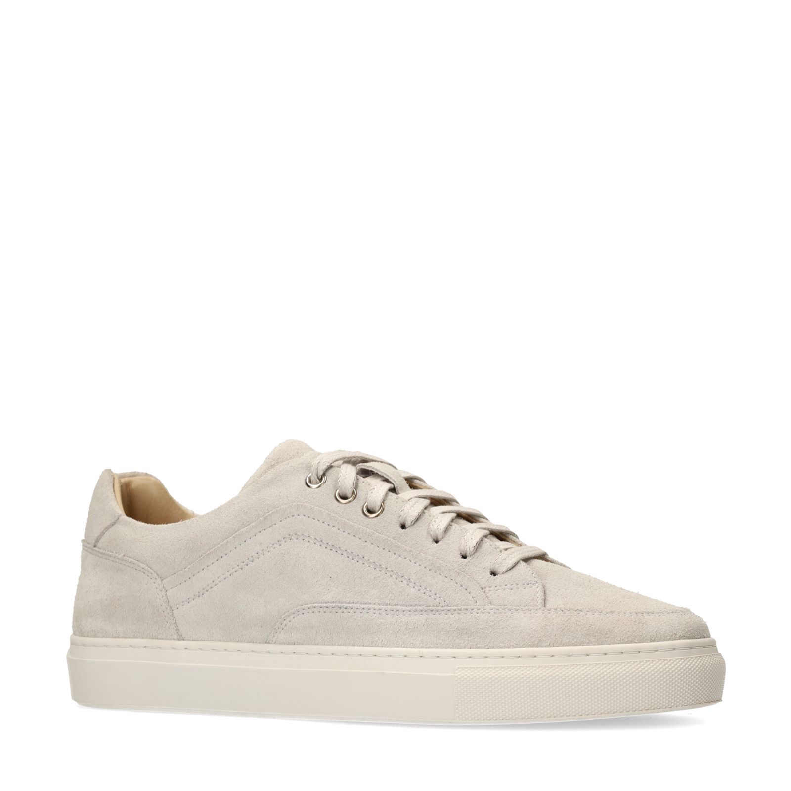 Off white suède sneakers