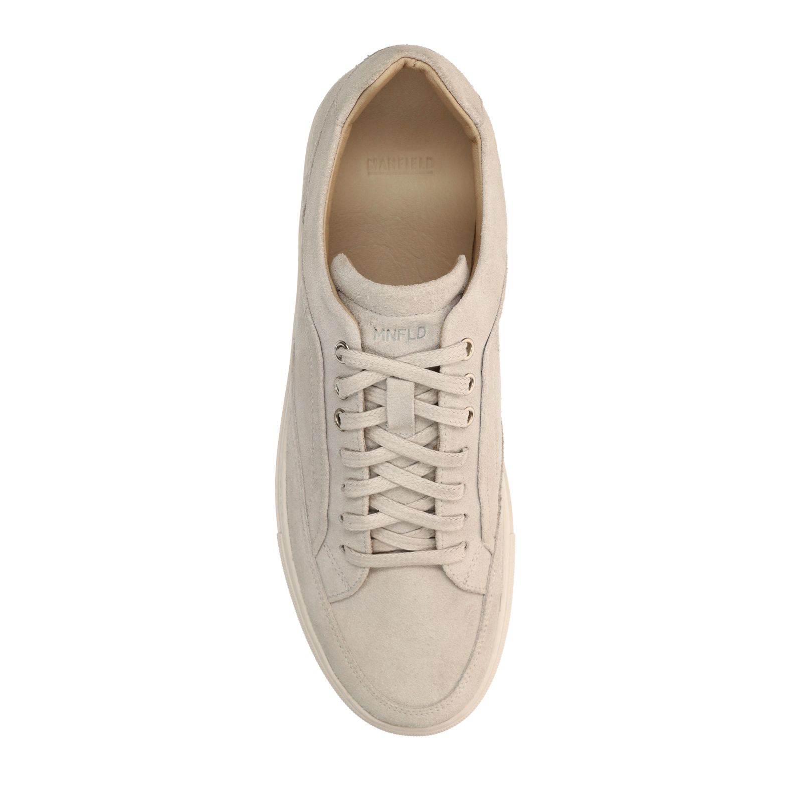 Off white suède sneakers