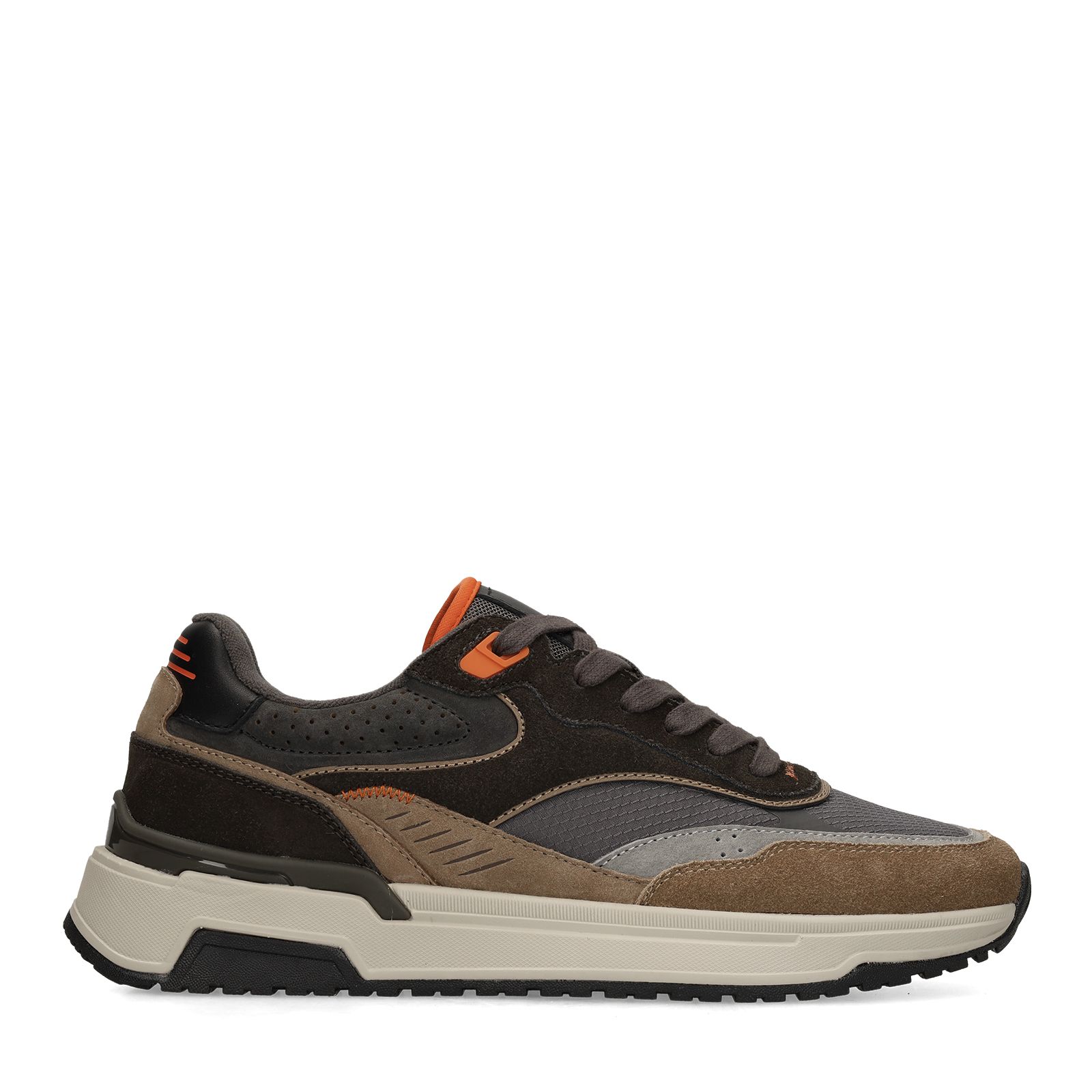Grijze suède sneakers