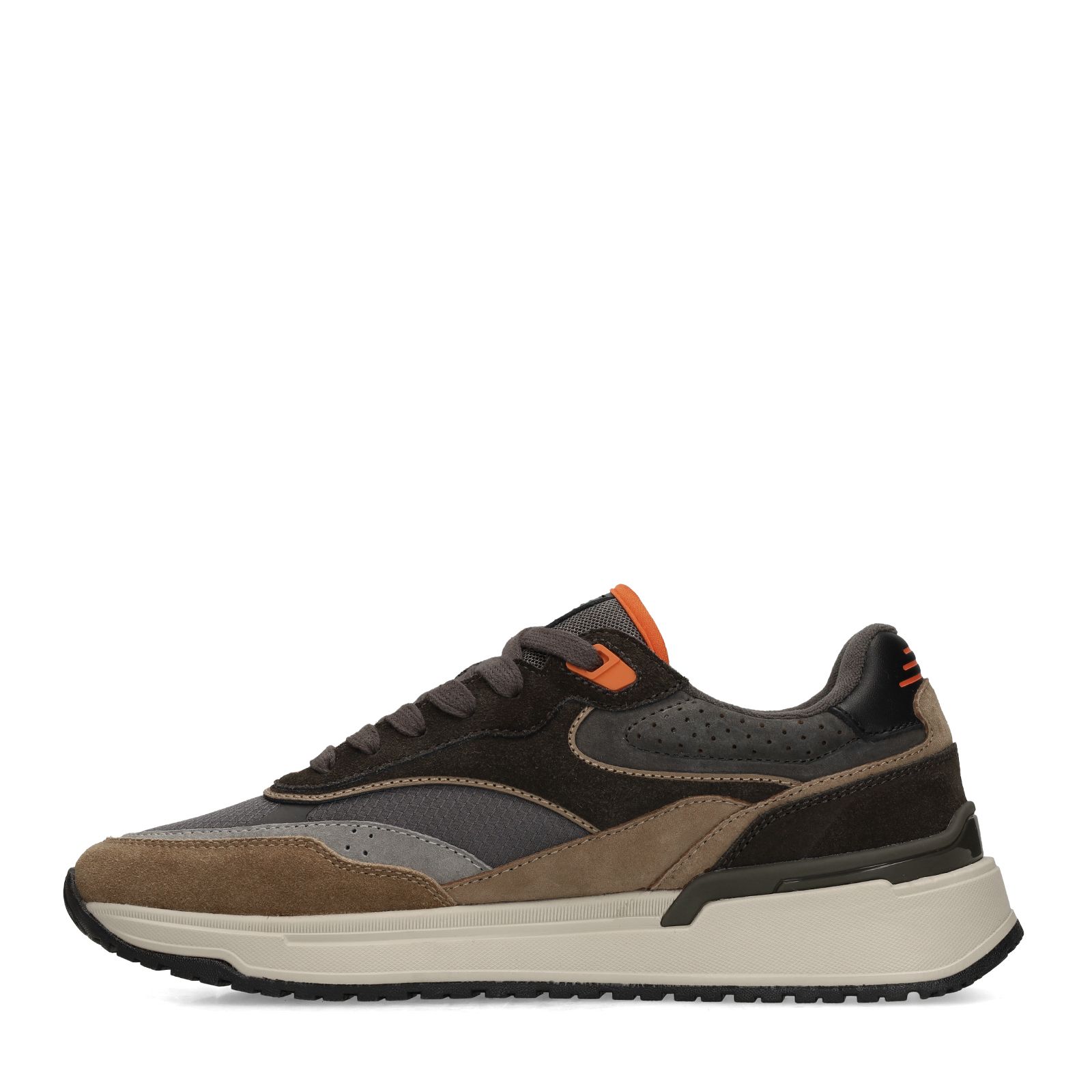 Grijze suède sneakers