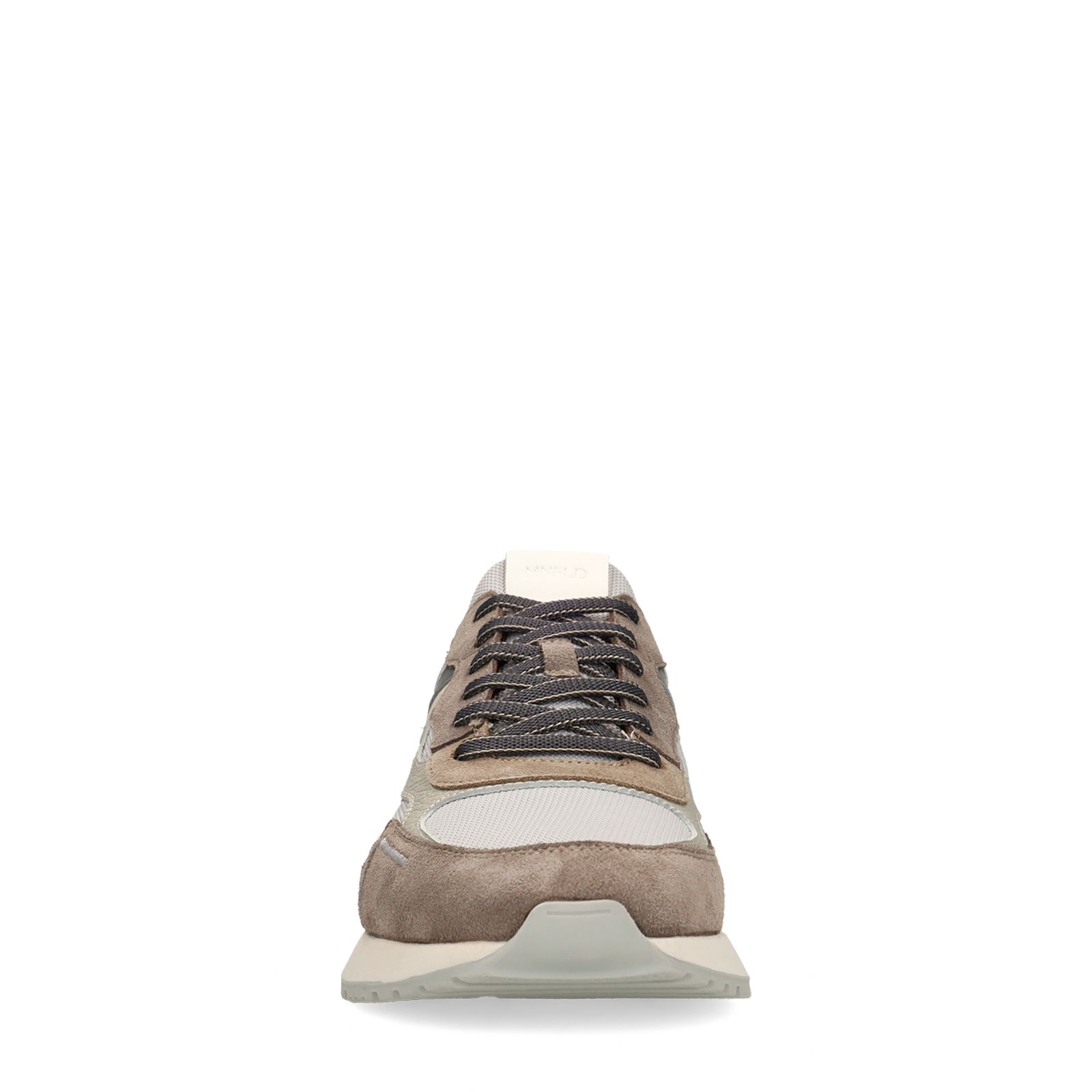 Grijze suède sneakers