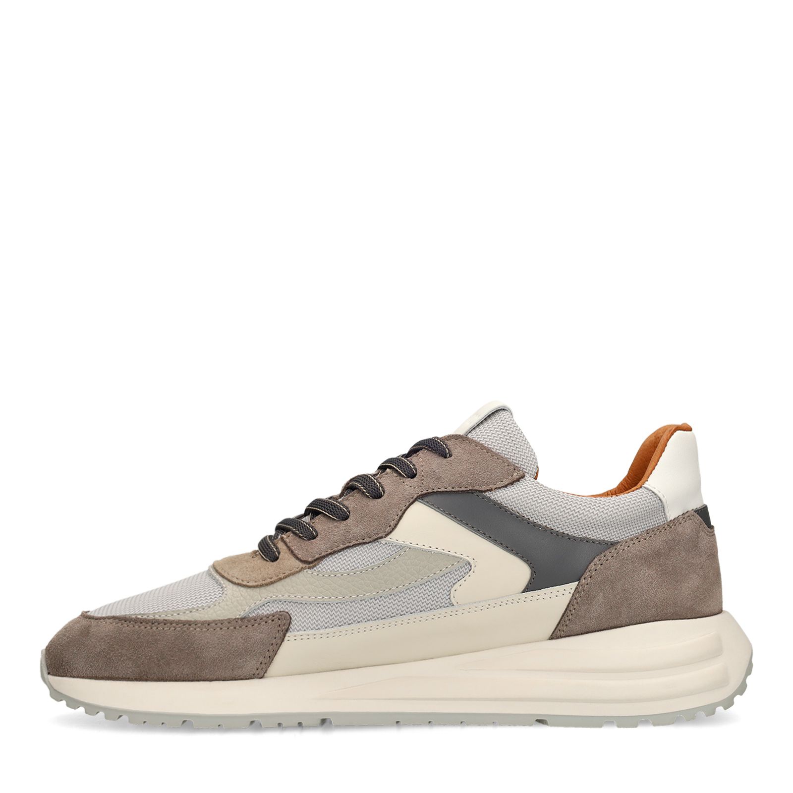 Grijze suède sneakers