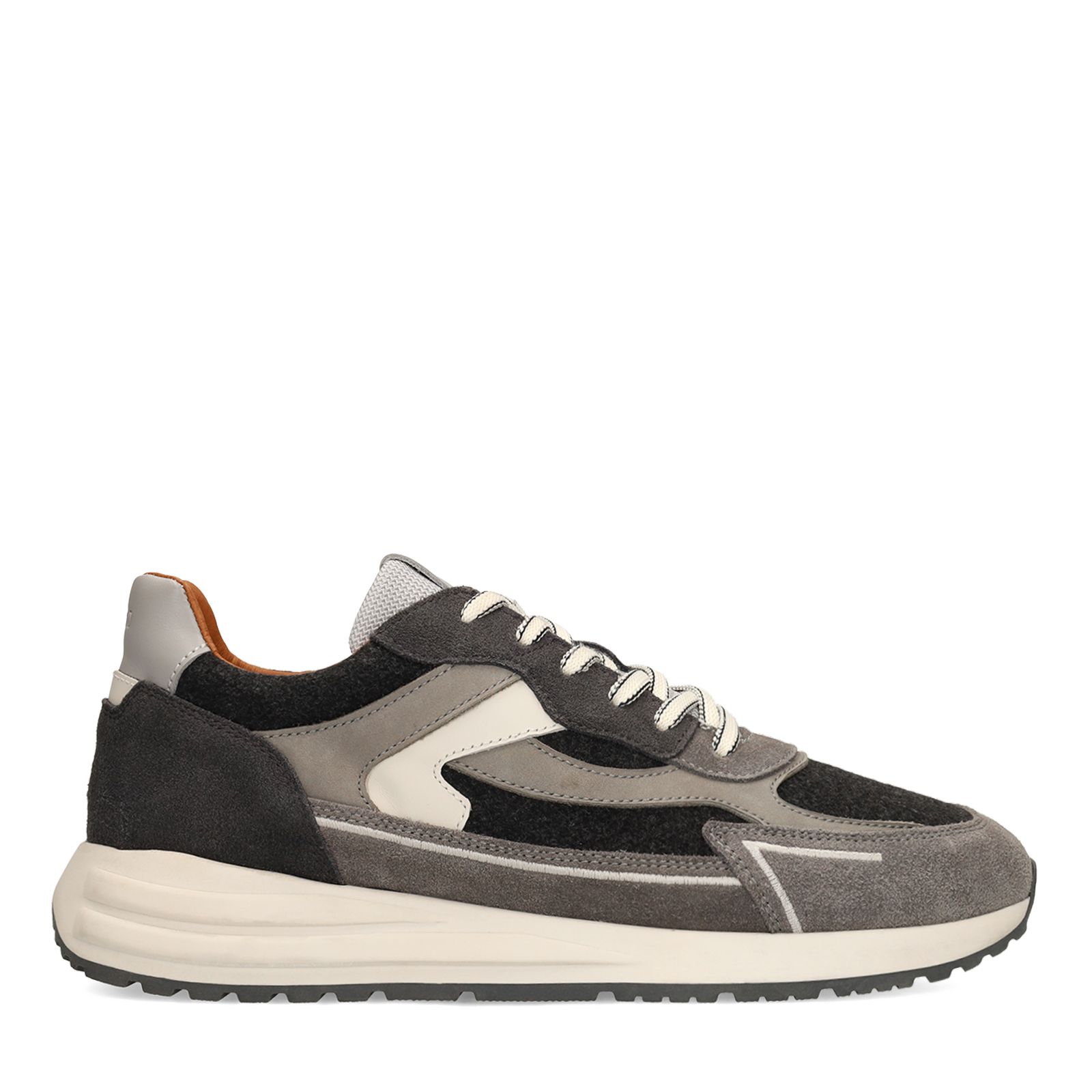 Graue Veloursleder-Sneaker