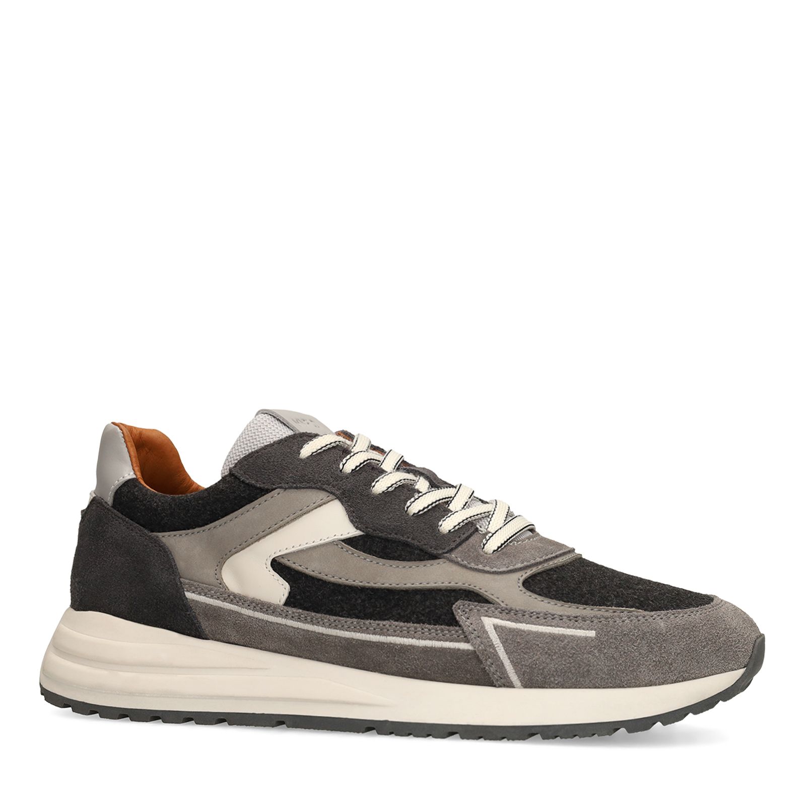 Grijze suède sneakers