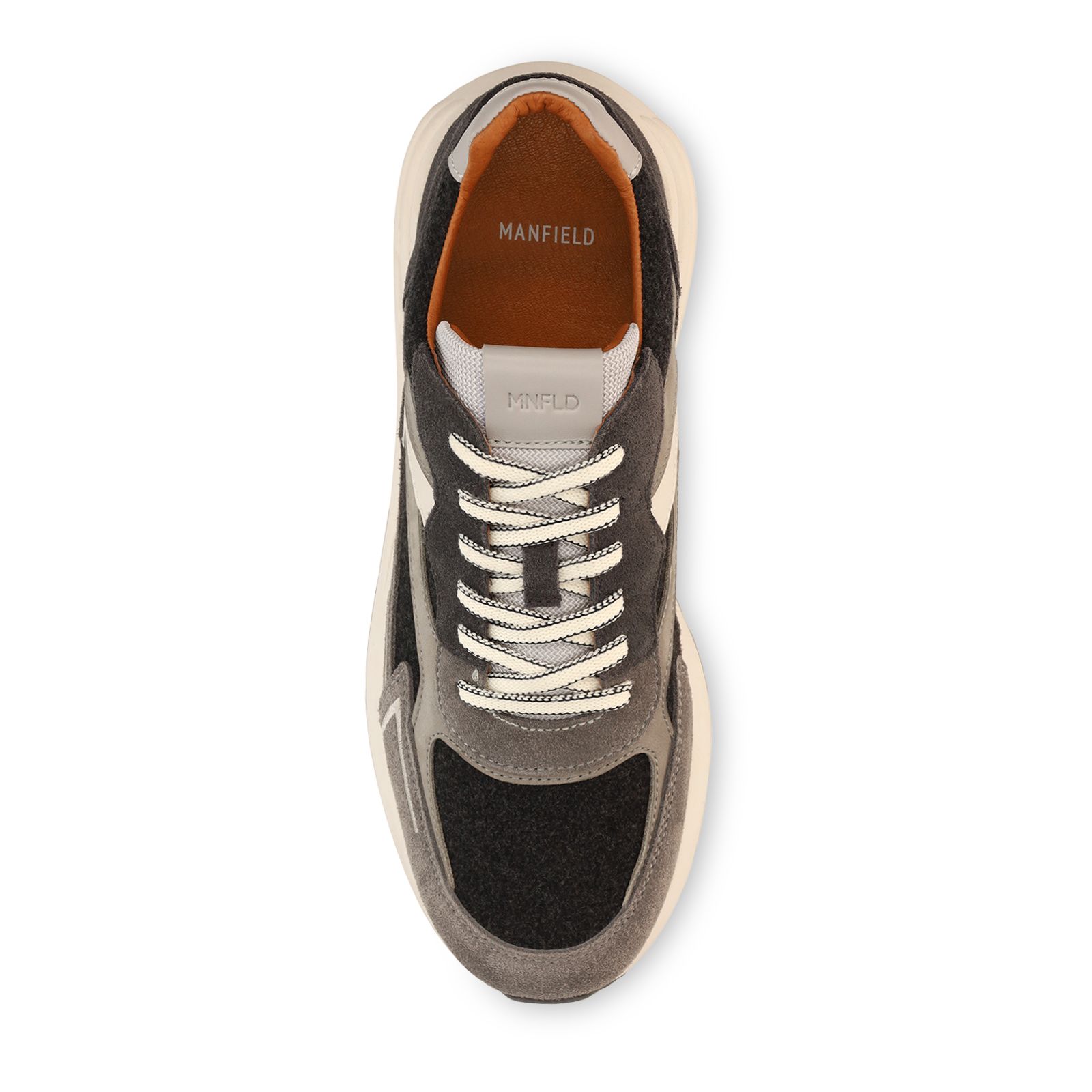 Grijze suède sneakers