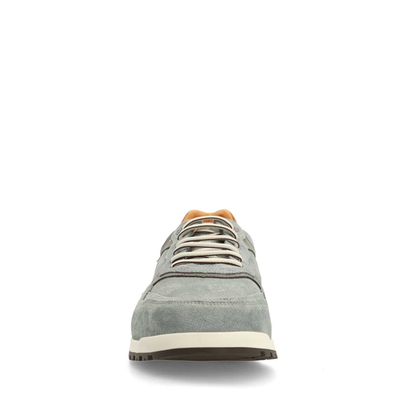 Grijze Ravello suède sneakers met leren details