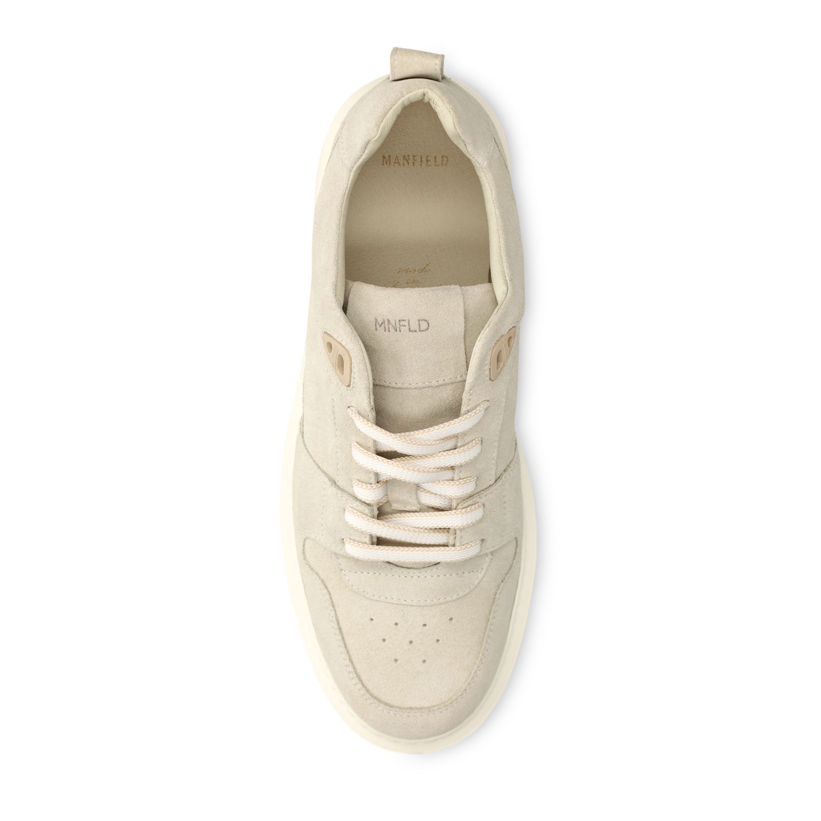 Hellgraue Veloursleder-Sneaker