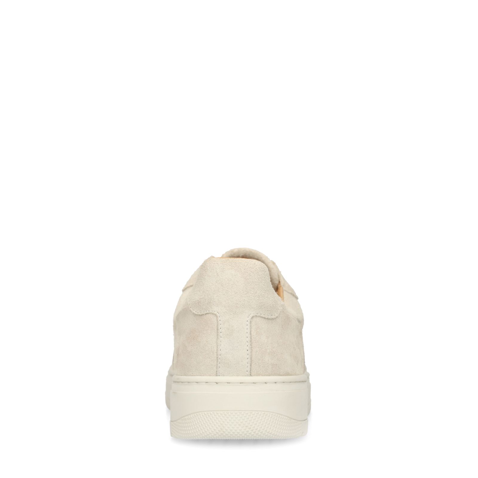 Hellgraue Veloursleder-Sneaker mit Glattleder-Details