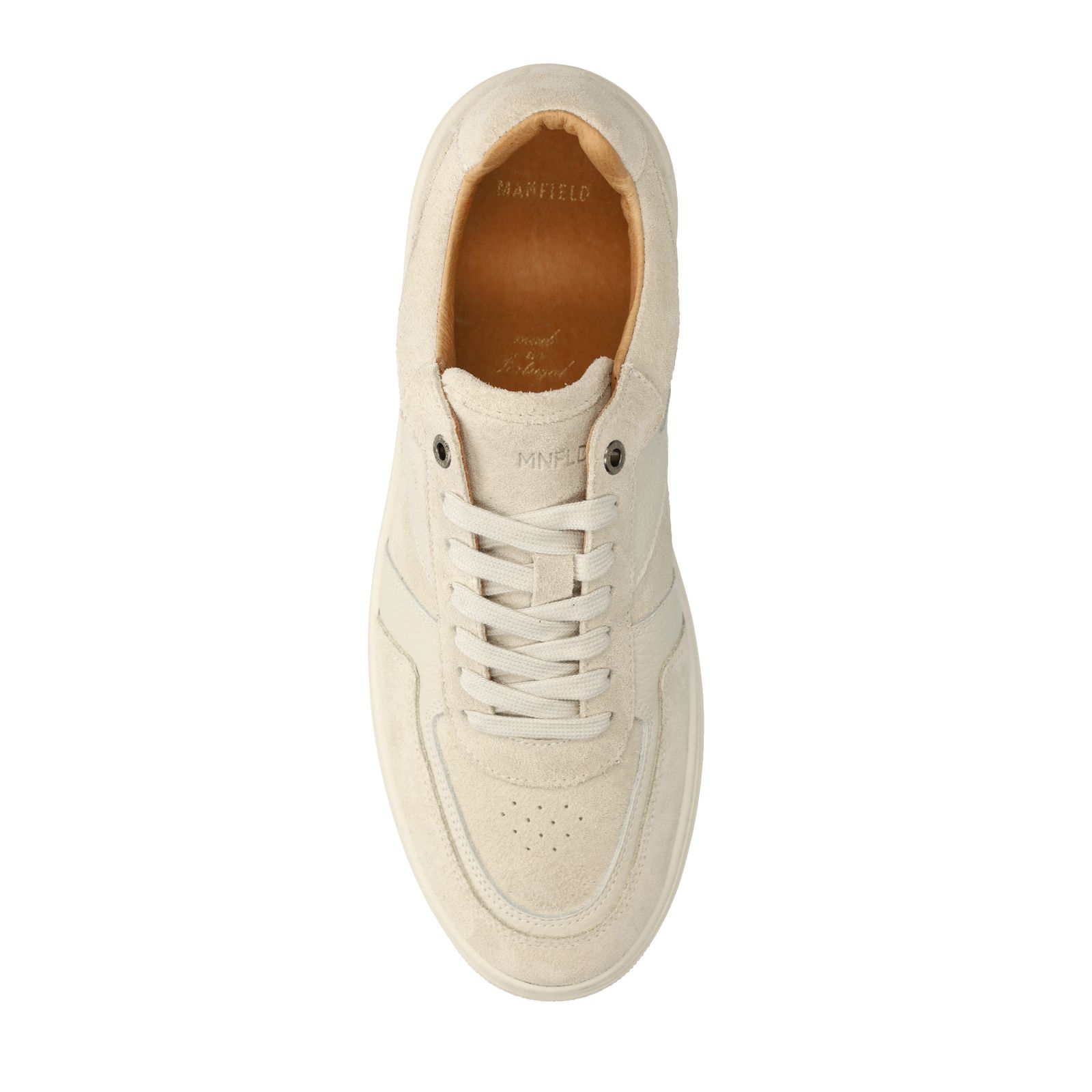 Hellgraue Veloursleder-Sneaker mit Glattleder-Details