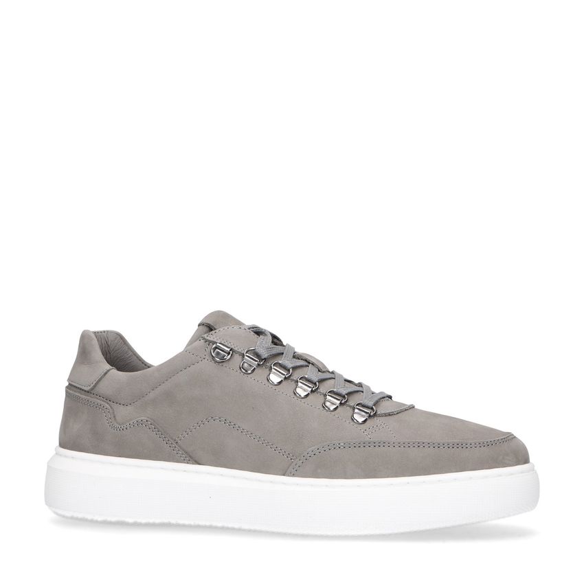 Grijze nubuck sneakers