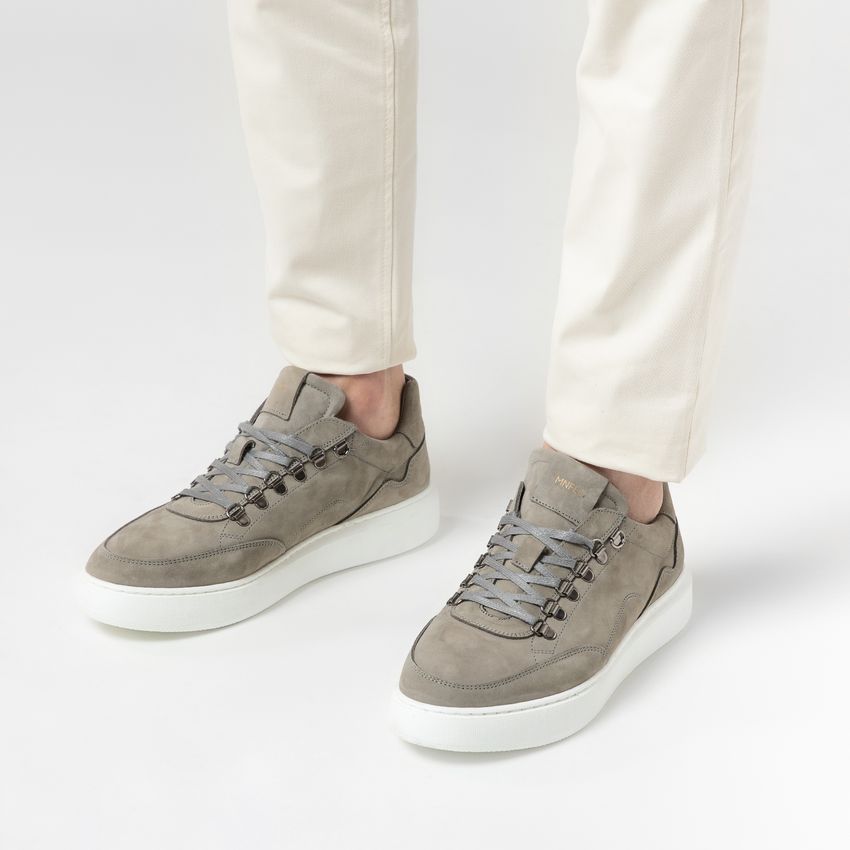 Grijze nubuck sneakers