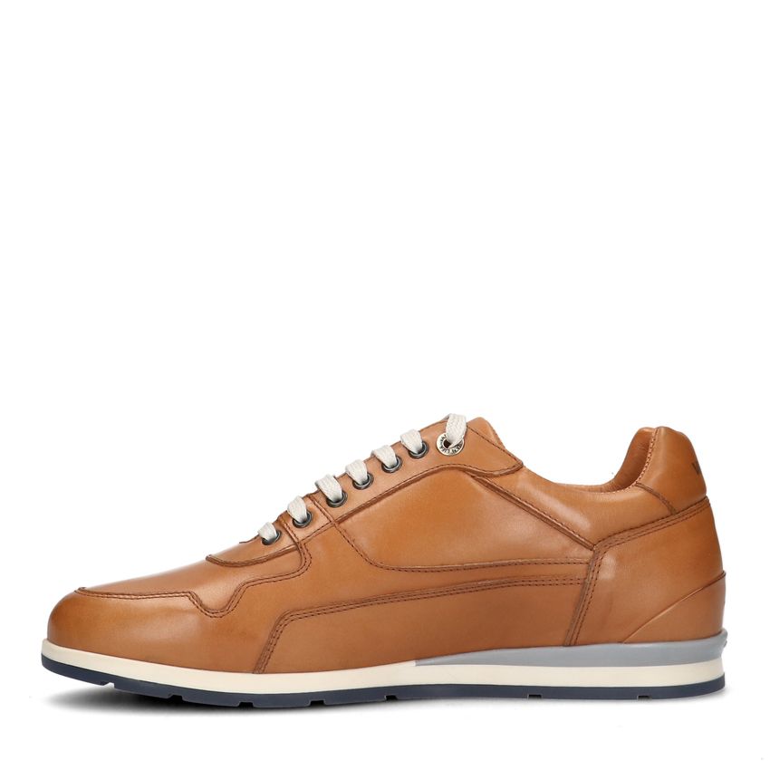 Cognac leren sneakers