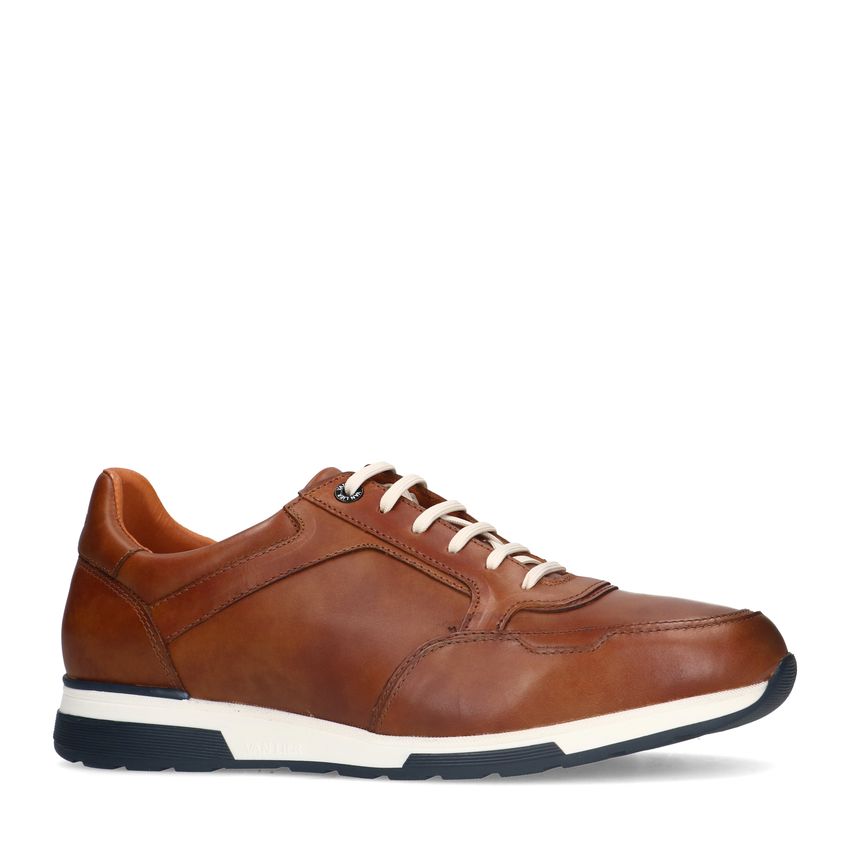 Cognac leren sneakers